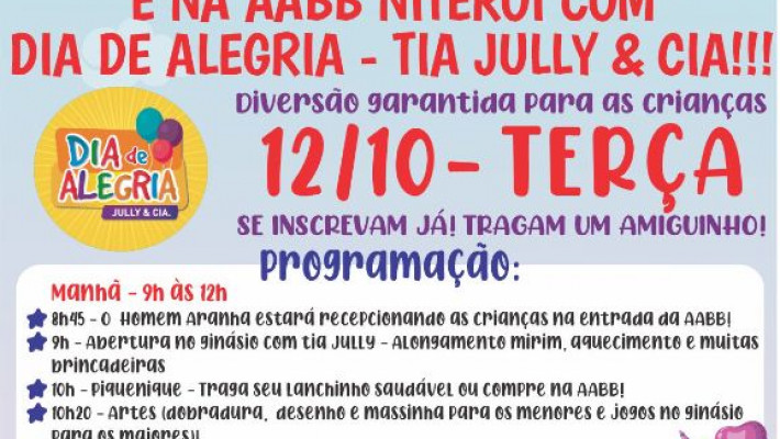 DIA DAS CRIANÇAS NA AABB COM TIA JULLY & CIA