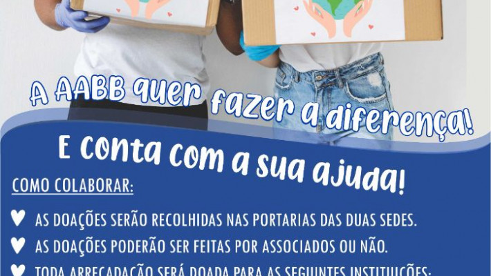 A AABB quer fazer a diferença! E conta com a sua ajuda!