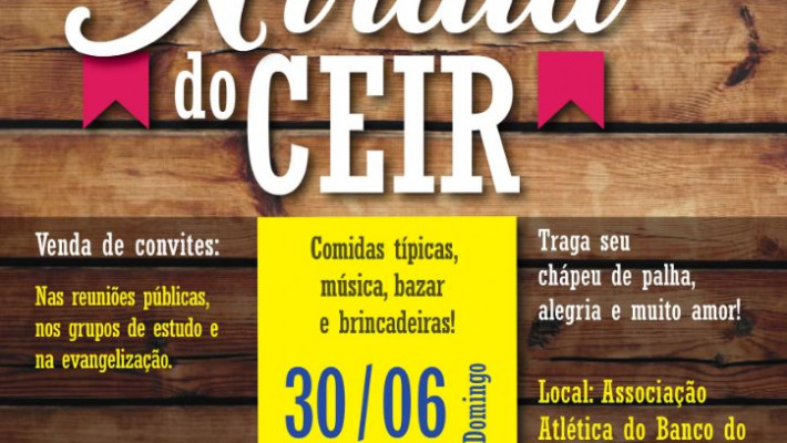 Arraiá do CEIR na pérgula da AABB em São Francisco.