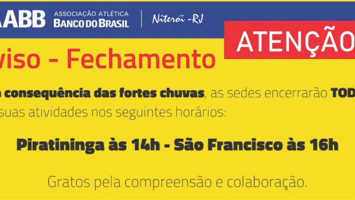 ATENÇÃO – AVISO