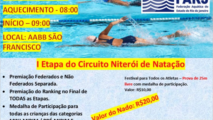 Primeira etapa do Circuito Niterói de Natação