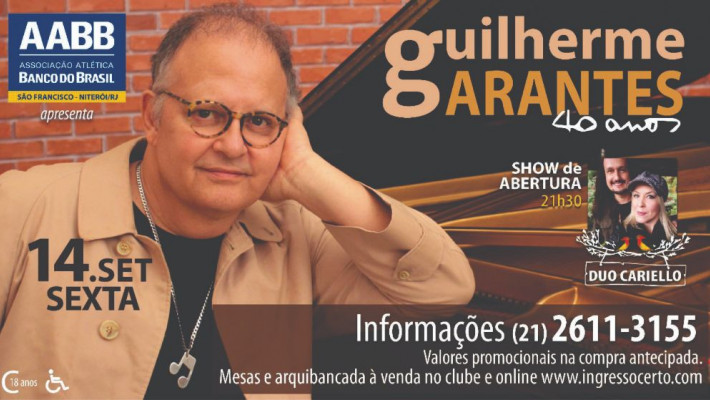 AUMENTE O SOM!!! Confira o vídeo do Show com Guilherme Arantes.