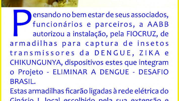Projeto – ELIMINAR A DENGUE – DESAFIO BRASIL