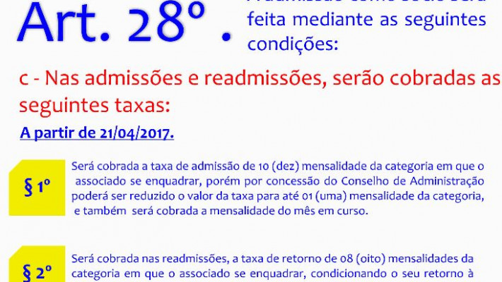 A partir de 21/04/2017. Nas admissões e readmissões.