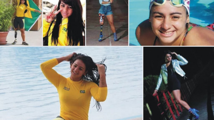 Camille Rodrigues, nadadora paralímpica brasileira treina em nossa AABB.