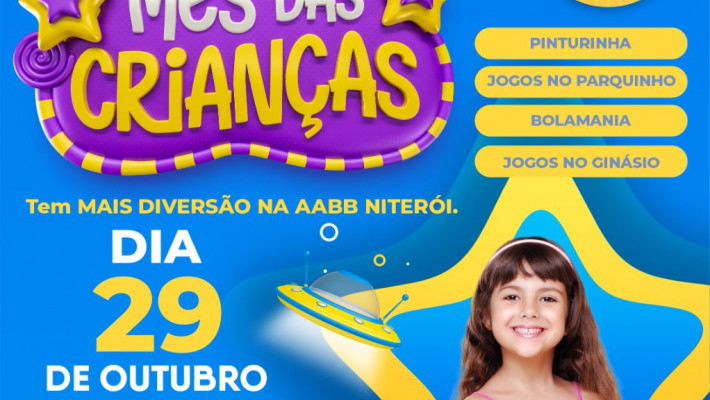 Mês das crianças É na AABB Niterói!