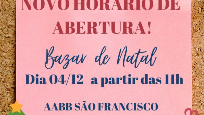 Bazar de NATAL na AABB Niterói.